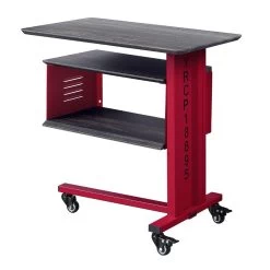 Cargo Accent Table W/ Wall Shelf (Red)