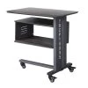 Cargo Accent Table W/ Wall Shelf (Gunmetal)
