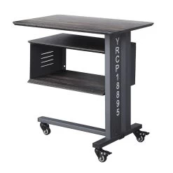 Cargo Accent Table W/ Wall Shelf (Gunmetal)