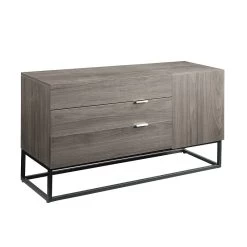 Walden Console Table (Rustic Oak/ Black)