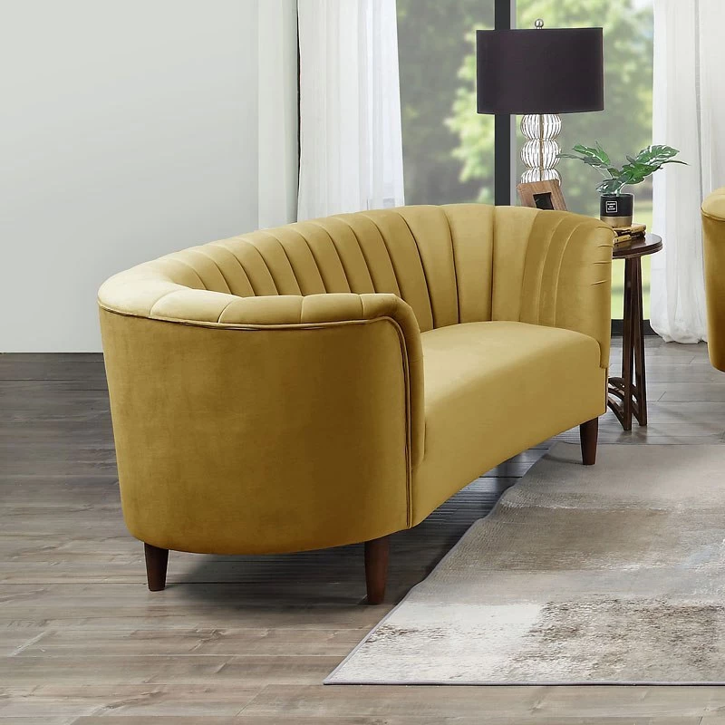 Millephri Loveseat (Olive Yellow) 2 Millephri Loveseat (Olive Yellow) - Image 2