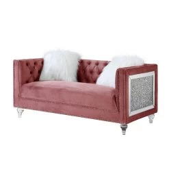 Heiberoll Loveseat (Pink)
