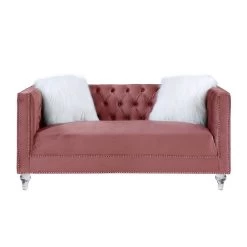 Heiberoll Loveseat (Pink) -Professional Furniture Discount Store LV00328 loveseat 3