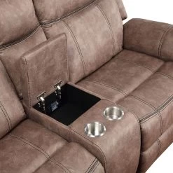 Dollum Reclining Sectional (Chocolate) -Professional Furniture Discount Store LV00397 sectional 7