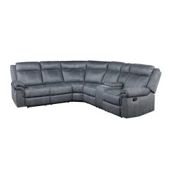Dollum Reclining Sectional (Gray) -Professional Furniture Discount Store LV00398 sectional 3