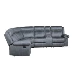 Dollum Reclining Sectional (Gray) -Professional Furniture Discount Store LV00398 sectional 4