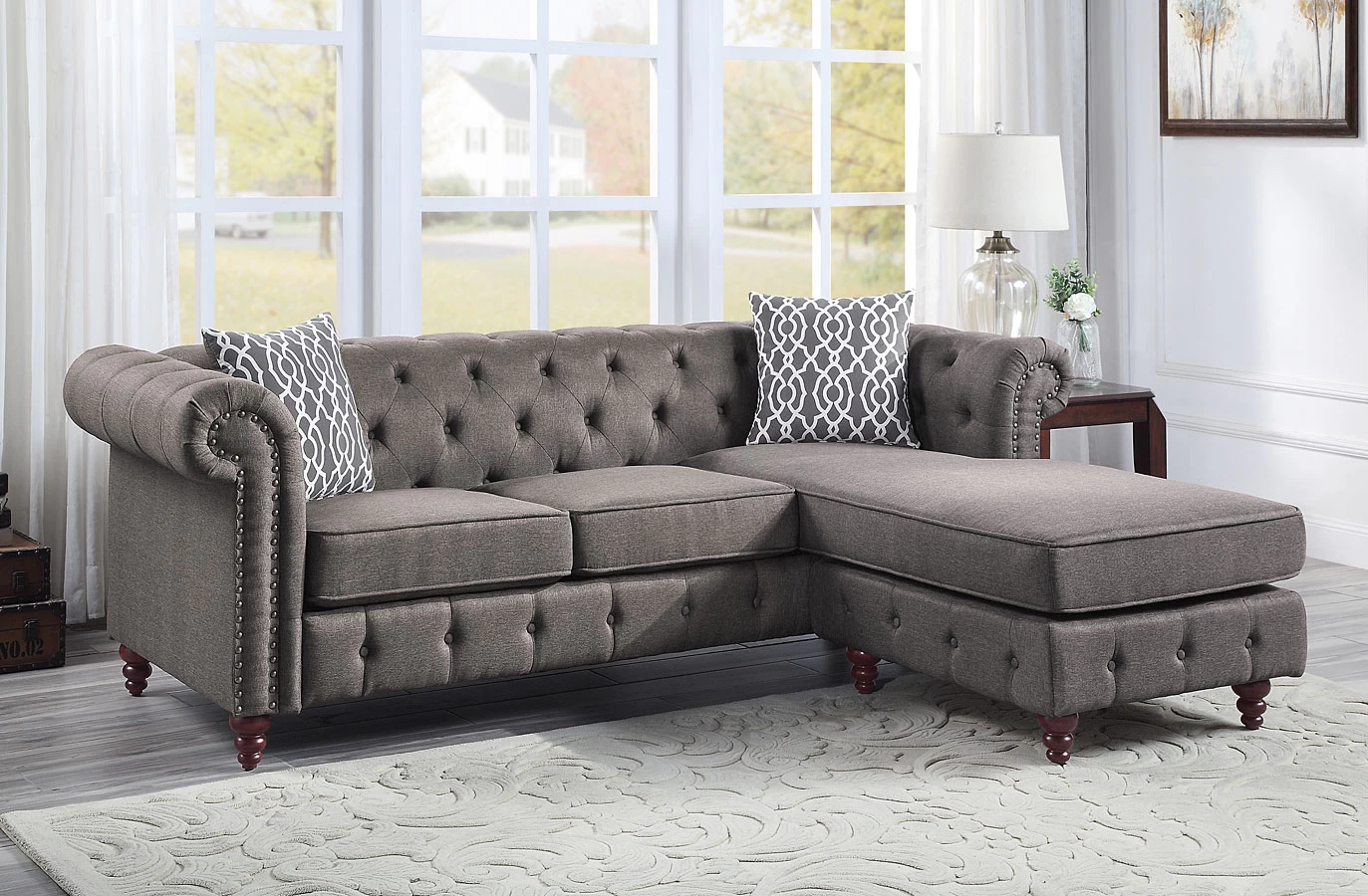 Waldina Reversible Sectional (Brown) 2 Waldina Reversible Sectional (Brown) - Image 2