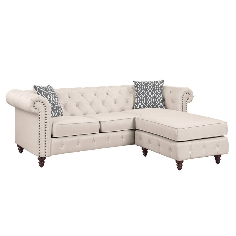 Waldina Reversible Sectional (Beige) 1 Waldina Reversible Sectional (Beige)