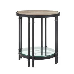 Brantley Glass Shelf End Table