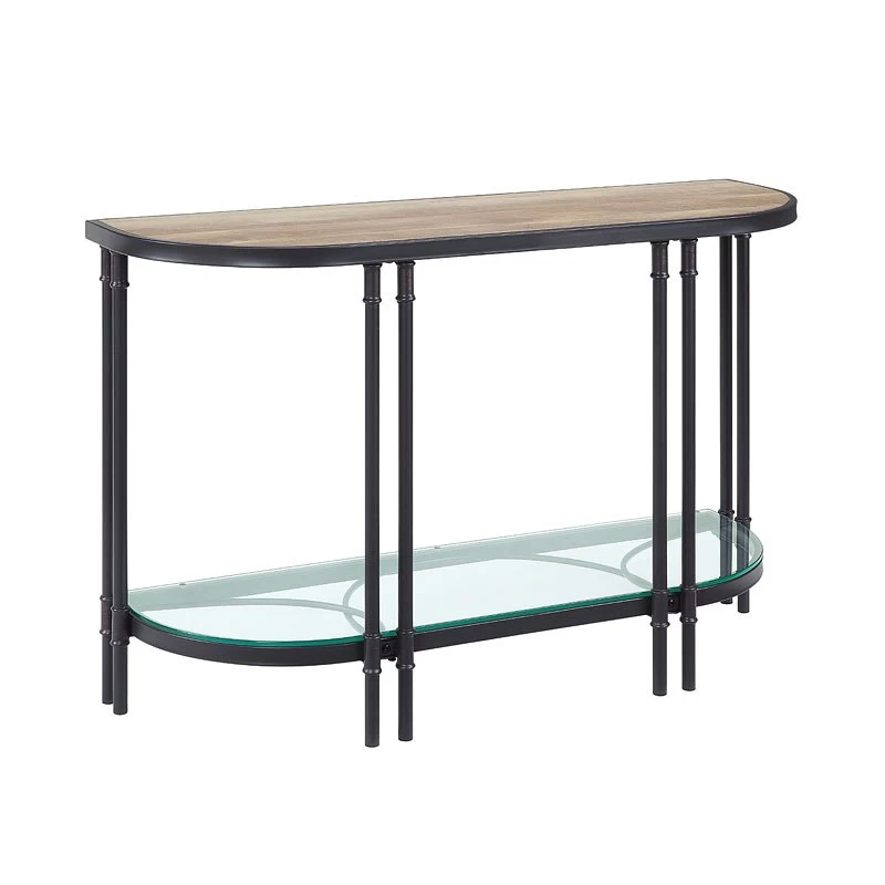 Brantley Glass Shelf Sofa Table 1 Brantley Glass Shelf Sofa Table