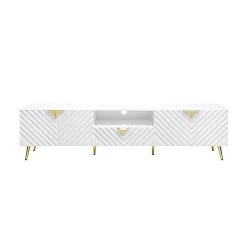 Gaines TV Stand (White) 6 Gaines TV Stand (White) -Professional Furniture Discount Store LV01138 tv stand 3