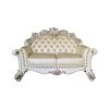 Vendome Champagne PU Loveseat (Antique Pearl)