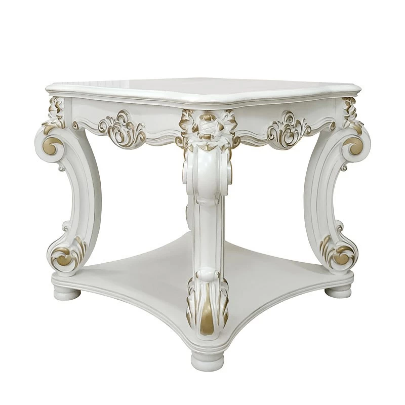 Vendome Open Shelf End Table (Antique Pearl) 2 Vendome Open Shelf End Table (Antique Pearl) - Image 2
