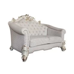 Vendome II Ivory Fabric Loveseat (Antique Pearl) -Professional Furniture Discount Store LV01330 loveseat 3