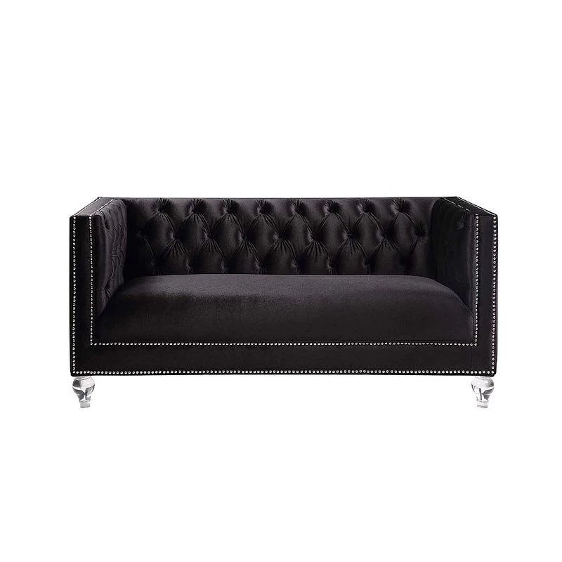 Heibero Loveseat (Black) 3 Heibero Loveseat (Black) - Image 3