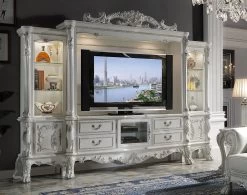 Dresden Entertainment Wall (Antique White)